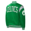 Boston Celtics Force Play Kelly Green Varsity Satin Jacket