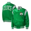 Boston Celtics Force Play Kelly Green Varsity Satin Jacket