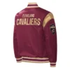 Shop Force Play Cleveland Cavaliers Full-Snap Varsity Satin Wine Jacket