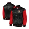 Global Series Florida Panthers BlackRed Full-Snap Varsity Satin Jacket