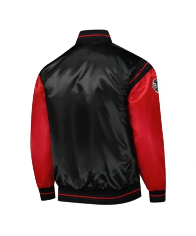 Florida Panthers Global Series BlackRed Varsity Satin Jacket
