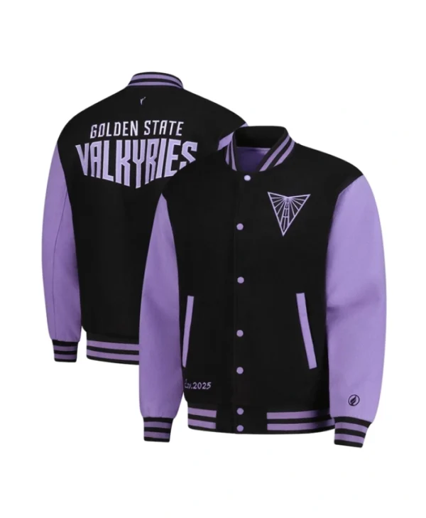 Unisex Golden State Valkyries FISLL Eclipse Black Full-Snap Jacket
