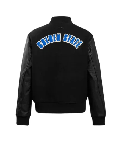 Classic Golden State Warriors Black Varsity Jacket