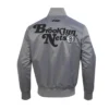 BlackGray Brooklyn Nets Souvenir Full-Snap Satin Jacket