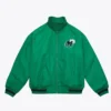 Dallas Mavericks Bomber Full-Zip Satin Green Jacket
