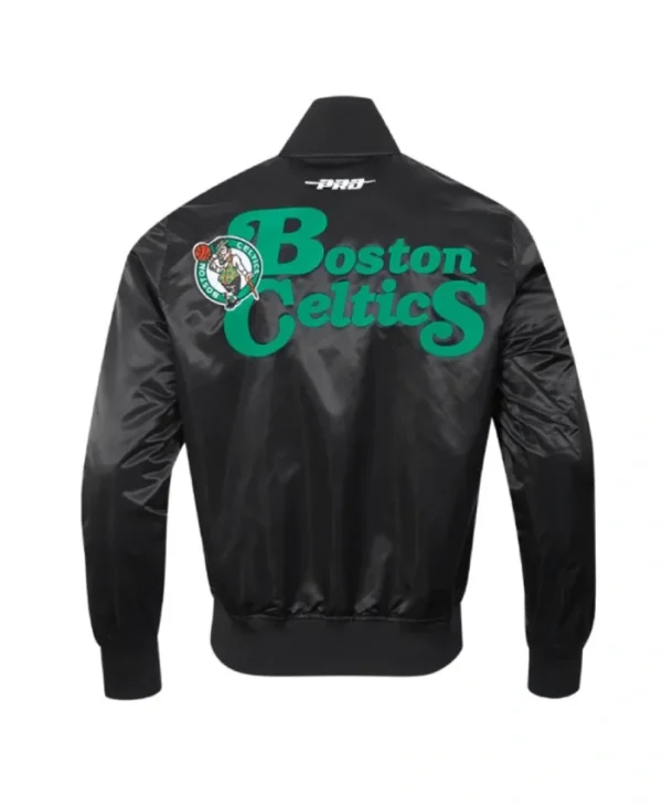 GreenBlack Boston Celtics Souvenir Full-Snap Satin Jacket