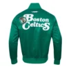 Boston Celtics Souvenir Full-Snap Satin Black Jacket