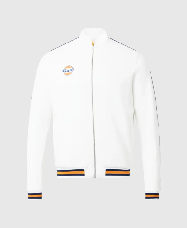 Shop White Gulf Zip-Up Track Jacket