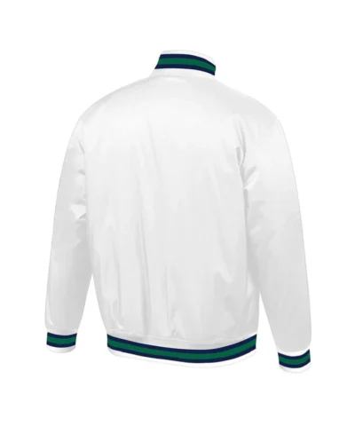 Dallas Mavericks Hardwood Lightweight White Satin Jacket