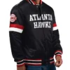 Atlanta Hawks Home Game Black Full-Snap Varsity Satin Jacket