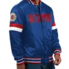 LA Clippers Home Game Full-Snap Varsity Satin Royal Jacket