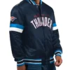 Oklahoma City Thunder Home Game Varsity Full-Snap Navy Satin Jacket