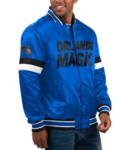 Orlando Magic Home Game Full-Snap Satin Blue Jacket
