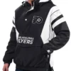 Philadelphia Flyers Home Team Black Half-Zip Hooded Jacket