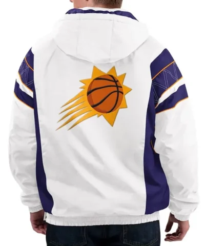 Phoenix Suns Home Team White Hoodie Jacket