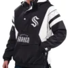Seattle Kraken Home Team Half-Zip Hoodie Black Jacket