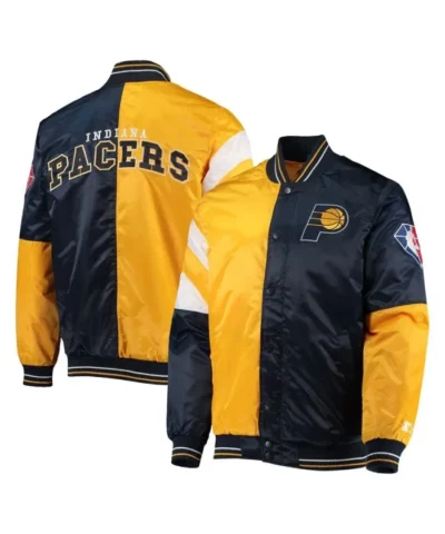 Indiana Pacers 75th Anniversary Leader Color Block Satin Jacket