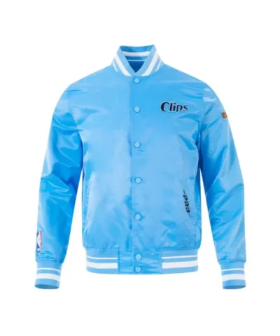 Shop LA Clippers 202425 City Edition Chenille Full-Snap Satin Blue Jacket