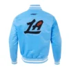 LA Clippers 202425 City Edition Chenille Blue Satin Jacket