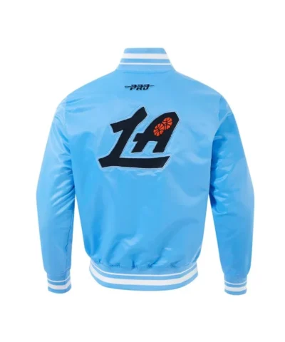 LA Clippers 202425 City Edition Chenille Blue Satin Jacket