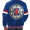 Home Game LA Clippers Royal Satin Jacket