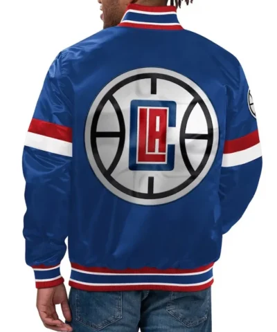 Home Game LA Clippers Royal Satin Jacket