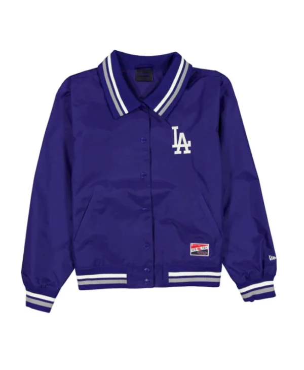 Womens LA Dodgers Throwback Satin Jacket