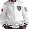 Las Vegas Raiders White Fill Jacket