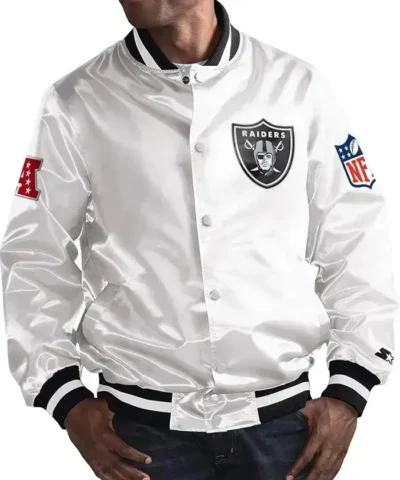Las Vegas Raiders White Fill Jacket