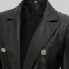 Leather Black Blazer Women