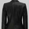 Leather Black Blazer Womens