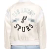 Printed Logo San Antonio Spurs Varsity Full-Snap Satin Jacket