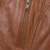 Long Leather Trench Brown Jacket Womens