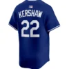 Los Angeles Dodgers 2025 Clayton Kershaw Nike Royal Limited Player Jersey
