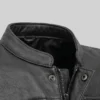 Mandarin Collar Leather Vest Women