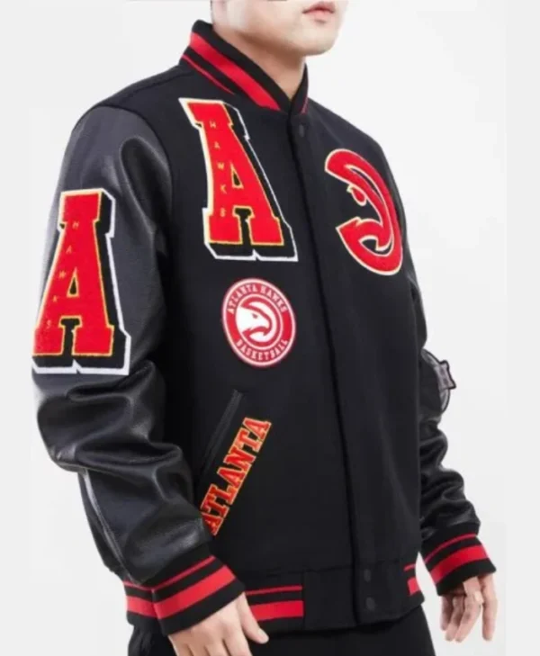 Atlanta Hawks Mashup Black Jacket