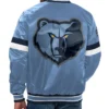 Home Game Memphis Grizzlies Light Blue Satin Jacket