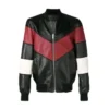 Men Chevron Stripe Bomber Jacket