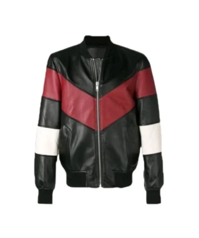 Men Chevron Stripe Bomber Jacket