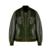 Classic Bomber Leather Jacket For Men’s