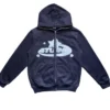 Men and Women 4tune Full Zip Blue Hoodie