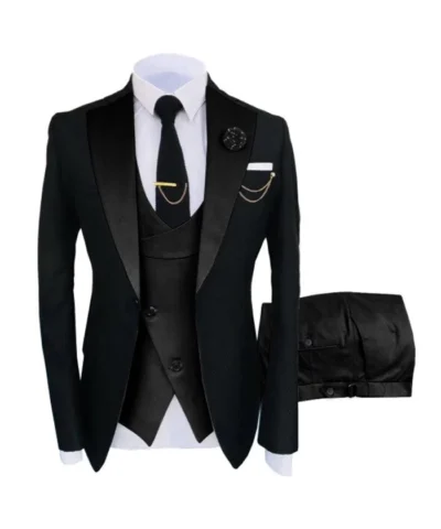 Men's Black 3-Piece Tuxedo Suit