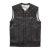 Black Ranger Biker Club Style Leather Biker Vest For Men’s