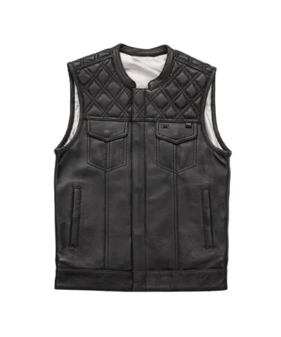Black Ranger Biker Club Style Leather Biker Vest For Men’s