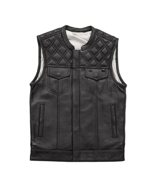 Black Ranger Biker Club Style Leather Biker Vest For Men’s