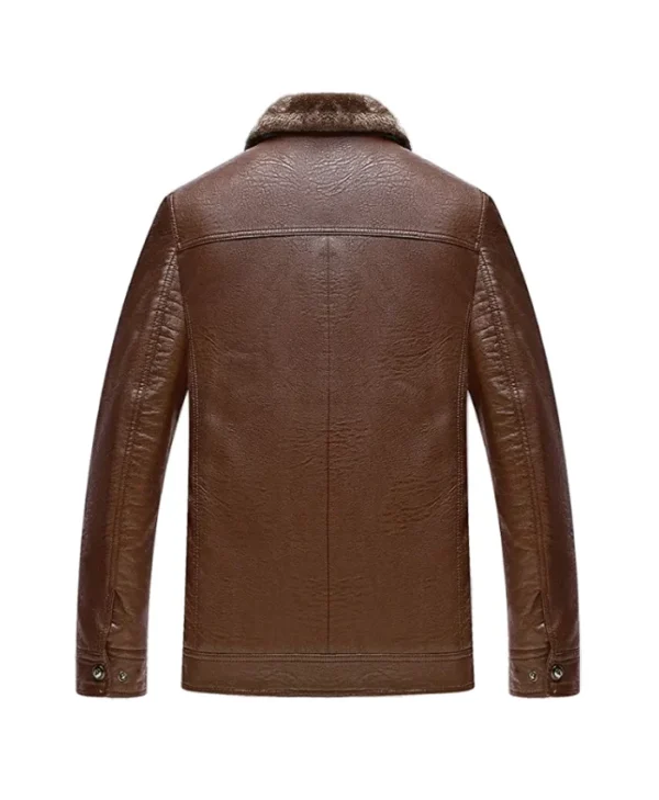 Brown Fur Leather Jacket