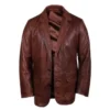 Men’s Brown Italian Leather Blazer Jacket