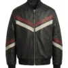 Mens Chevron Stripe Bomber Jacket