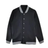 Classic Black Varsity Jacket For Mens