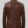 Mens Italian Brown Leather Blazer Jacket